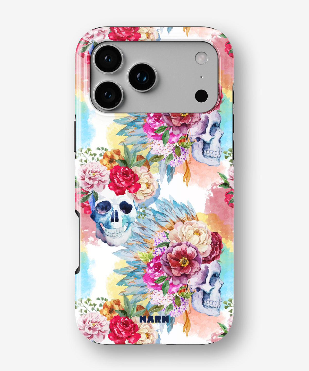 iPhone 17 Pro Max Tough Case – Flowered Skulls - View 1