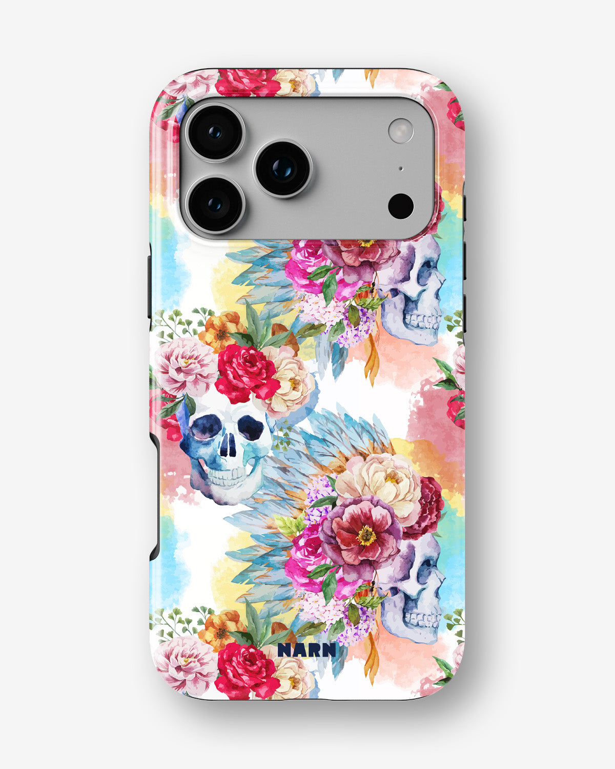 iPhone 17 Pro Max Tough Case – Flowered Skulls - View 1