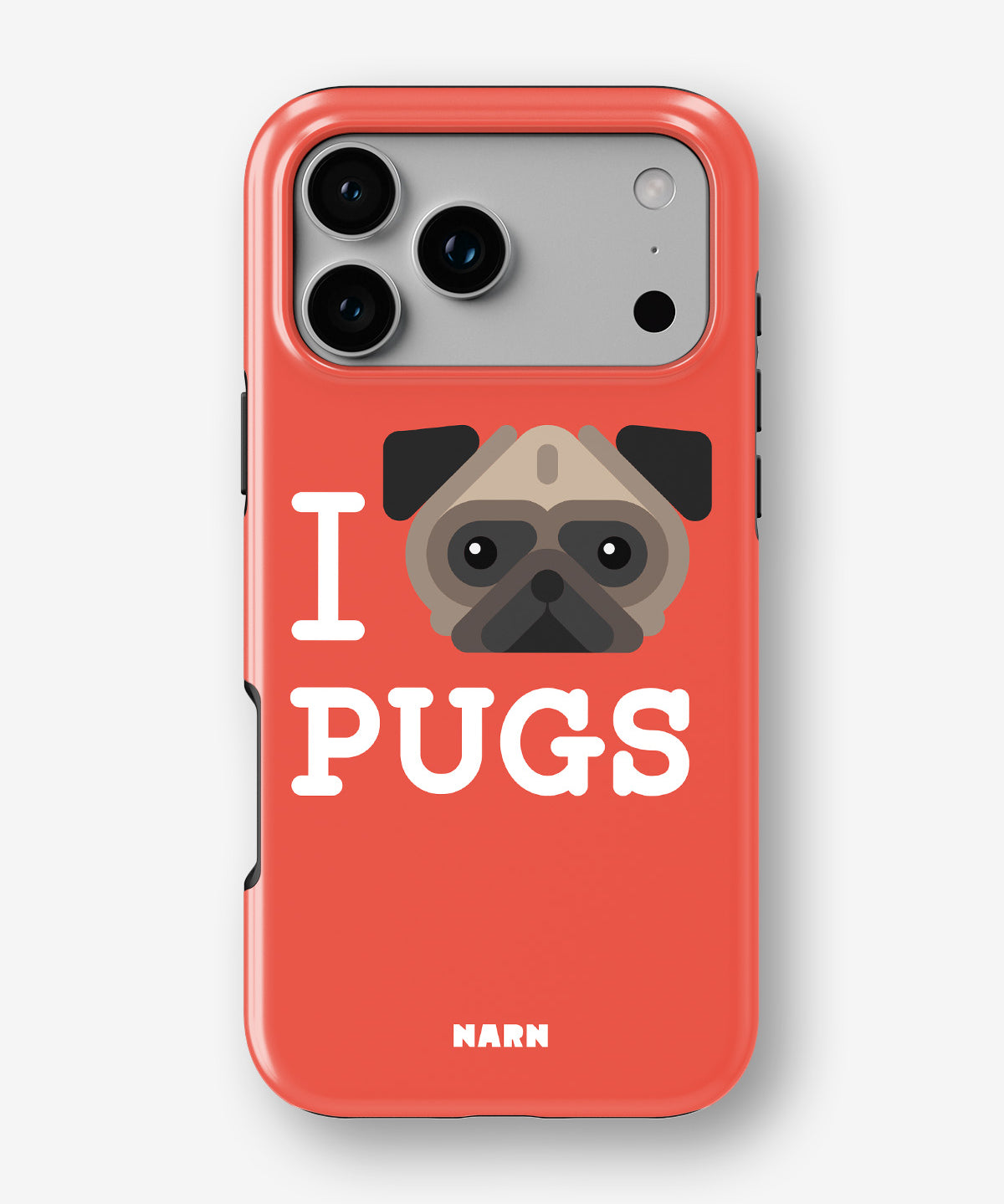 iPhone 17 Pro Max Tough Case – I Love Pugs - View 1