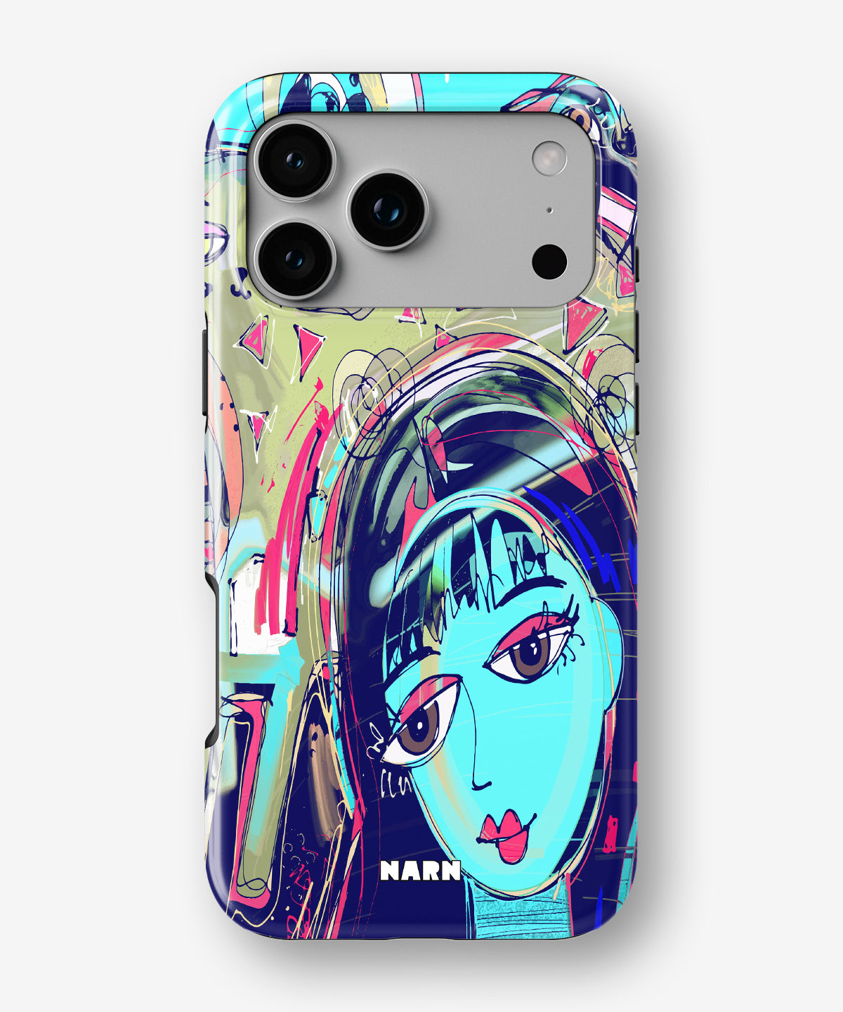 iPhone 17 Pro Max Tough Case – Abstract Cat - View 1