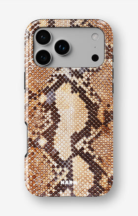 iPhone 17 Pro Max Tough Case – Brown Snakeskin - View 1