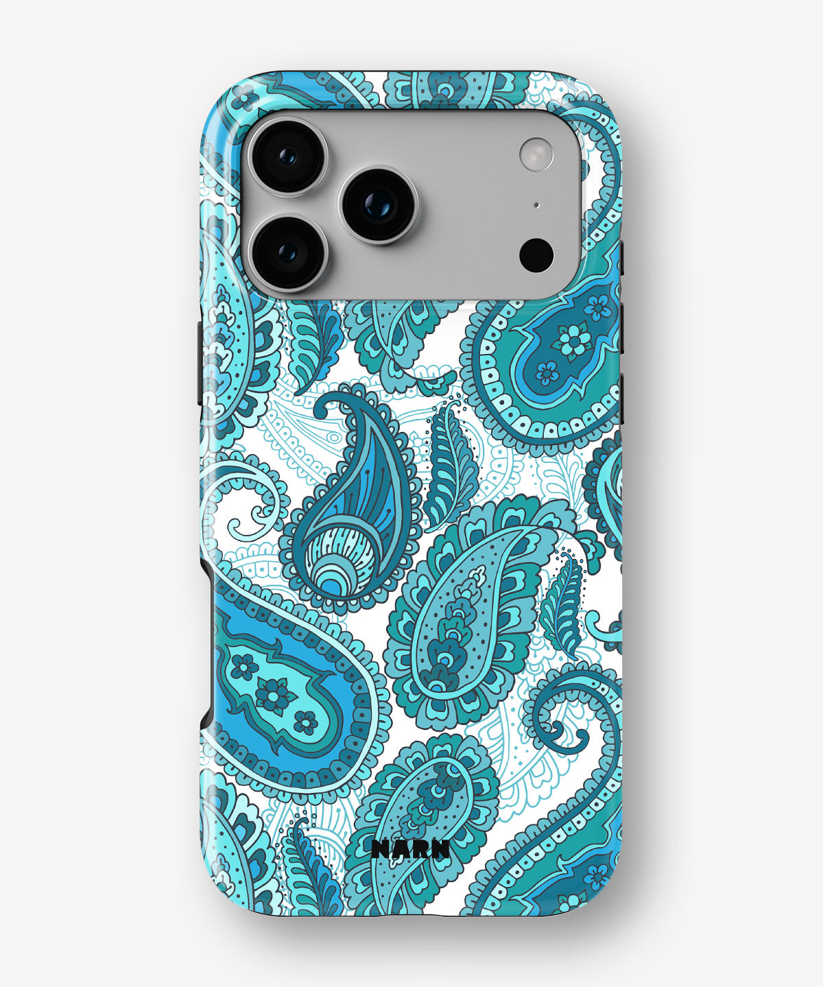 iPhone 17 Pro Max Tough Case – Turquoise Paisley - View 1