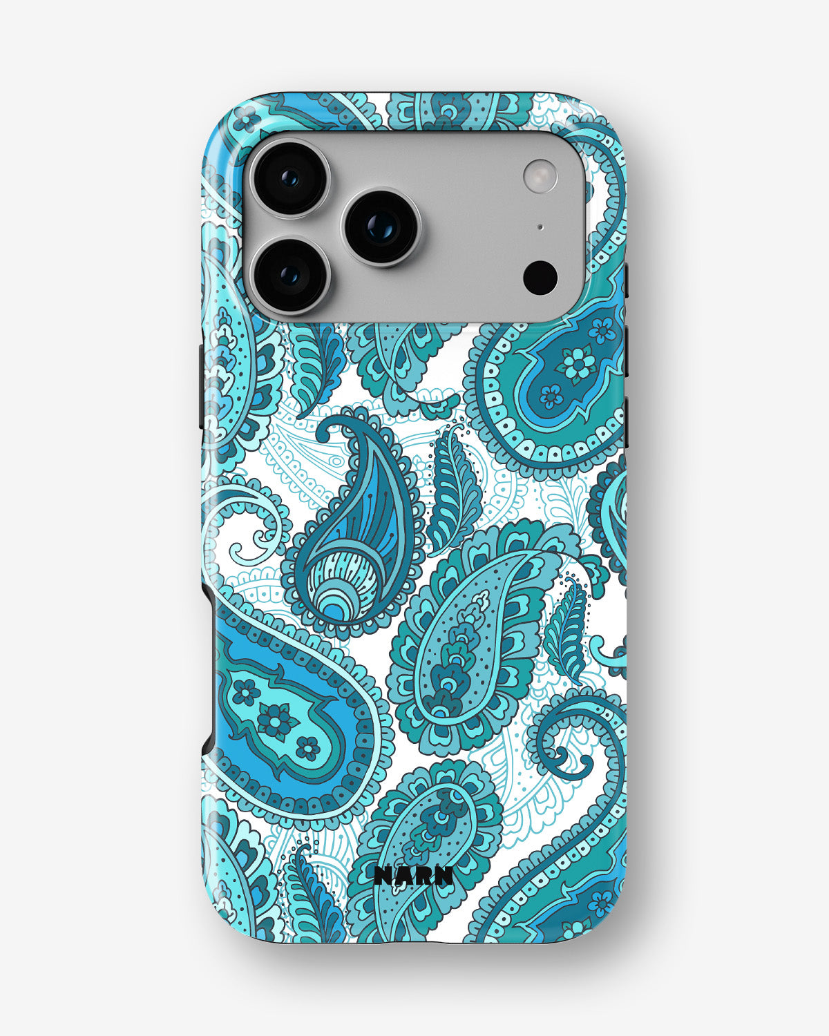 iPhone 17 Pro Max Tough Case – Turquoise Paisley - View 1