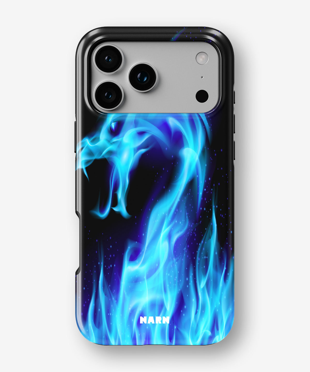 iPhone 17 Pro Max Tough Case – Blue Flames Dragon - View 1