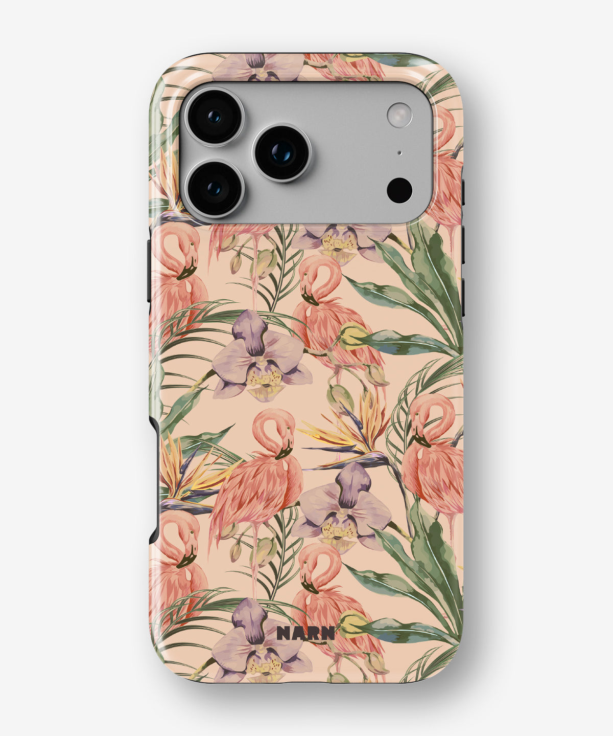 iPhone 17 Pro Max Tough Case – Flamingos & Flowers - View 1