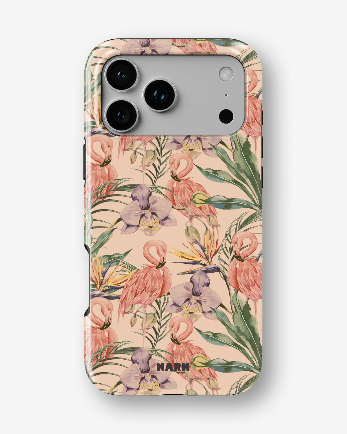 iPhone 17 Pro Max Tough Case – Flamingos & Flowers - View 1