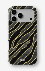 iPhone 17 Pro Max Tough Case – Golden Zebra - View 1