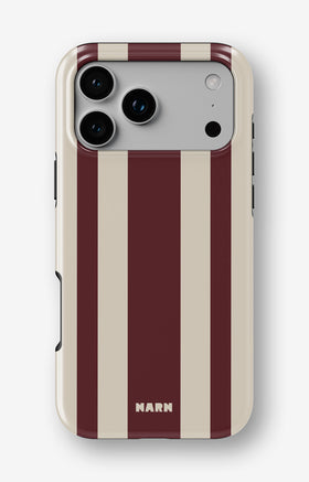 iPhone 17 Pro Max Tough Case – Bordeaux Stripe - View 1