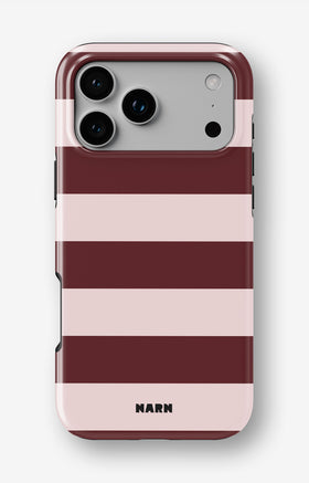 iPhone 17 Pro Max Tough Case – Cranberry Stripe - View 1