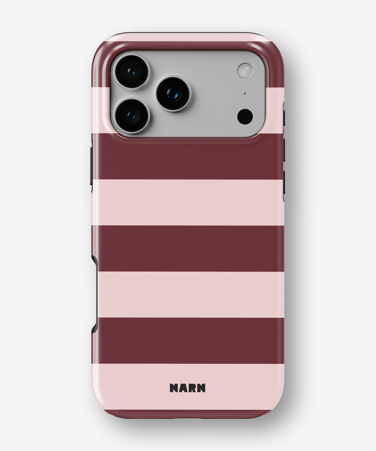 iPhone 17 Pro Max Tough Case – Cranberry Stripe - View 1