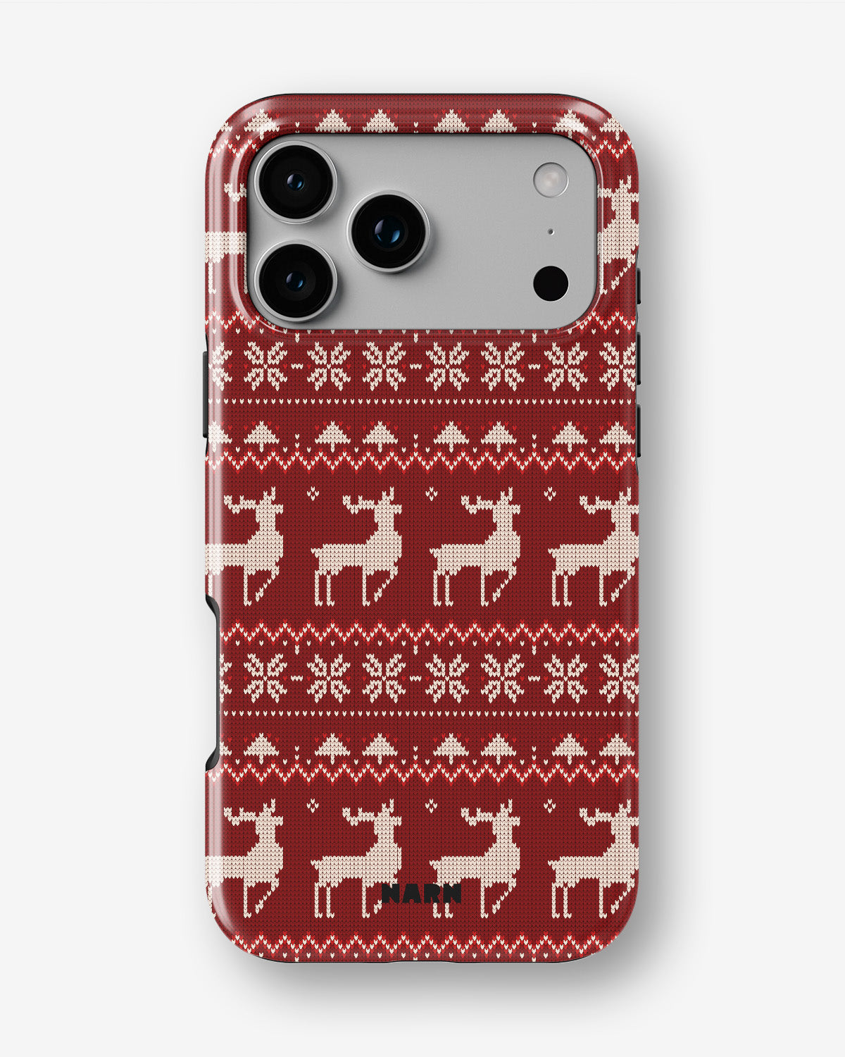 iPhone 17 Pro Max Tough Case – Reindeer Knit - View 1
