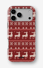 iPhone 17 Pro Max Tough Case – Reindeer Knit - View 1