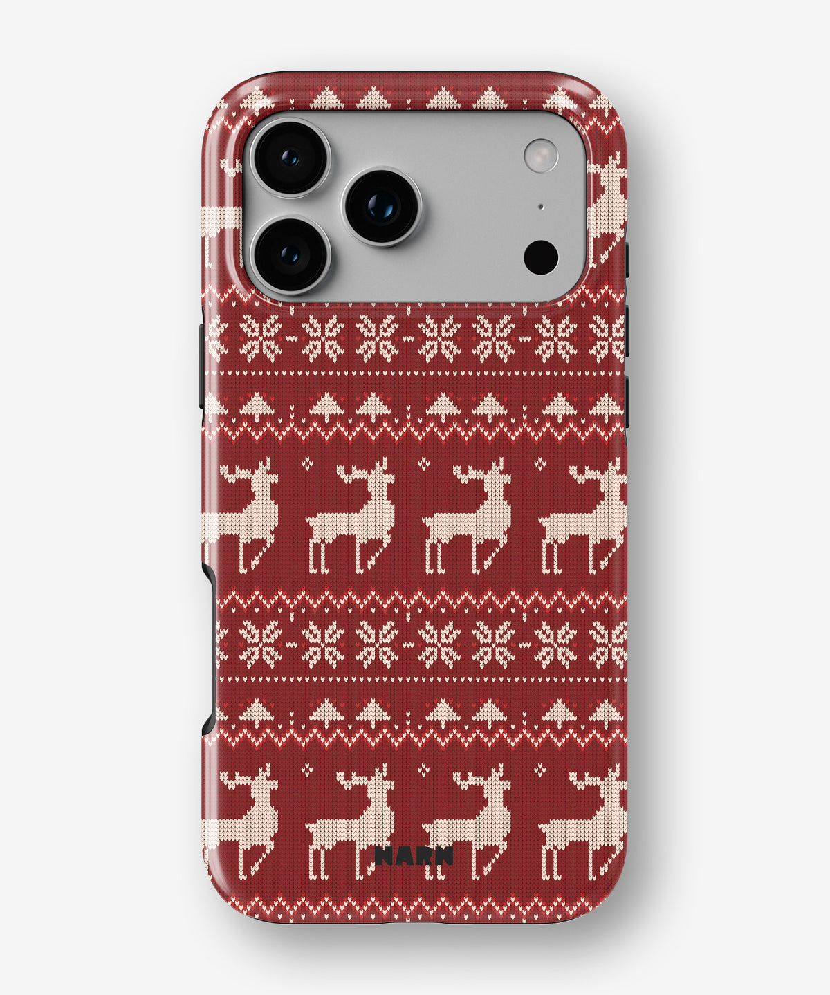 iPhone 17 Pro Max Tough Case – Reindeer Knit - View 1