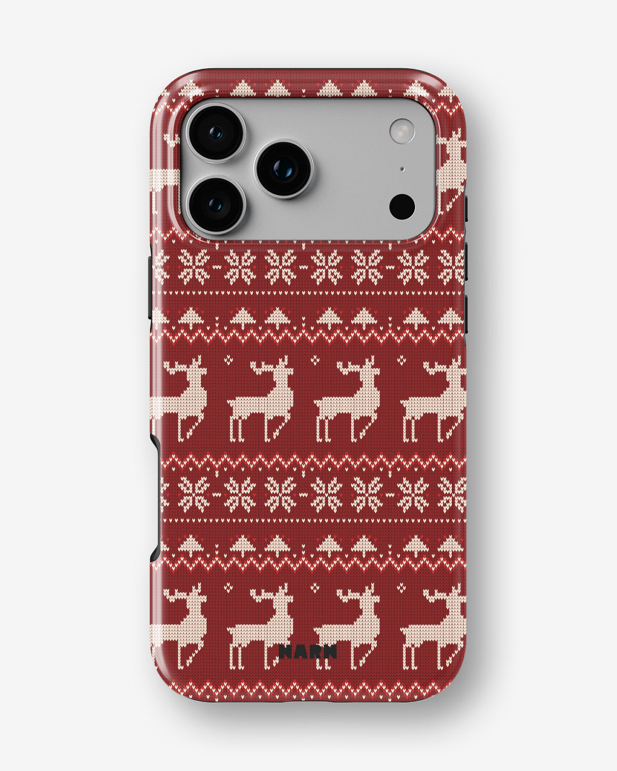iPhone 17 Pro Max Tough Case – Reindeer Knit - View 1
