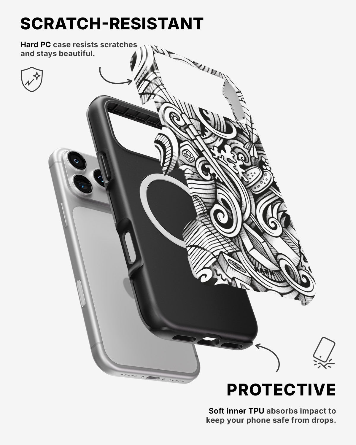 iPhone 17 Pro Max Tough Case – Japanese Pattern - View 2