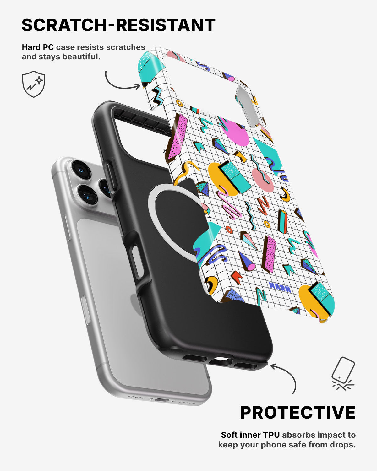 iPhone 17 Pro Max Tough Case – 80s Memphis - View 2