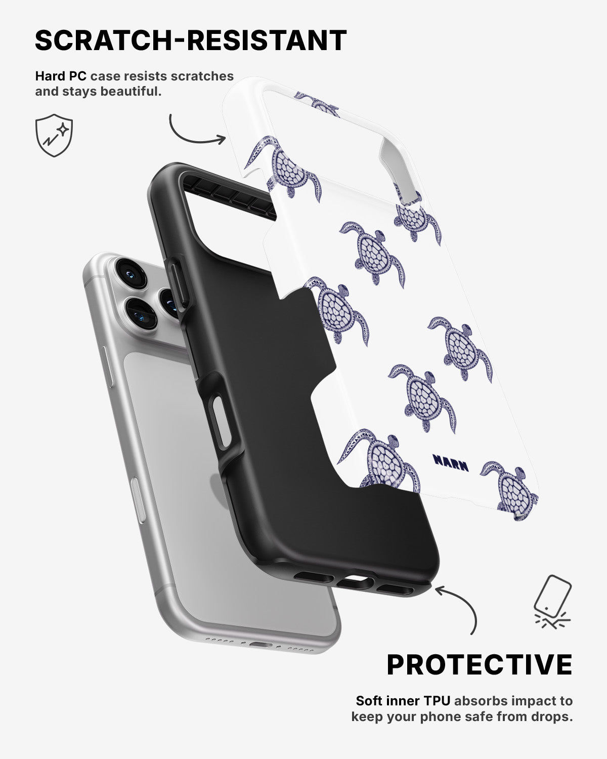 iPhone 17 Pro Max Tough Case – Blue Turtles - View 2