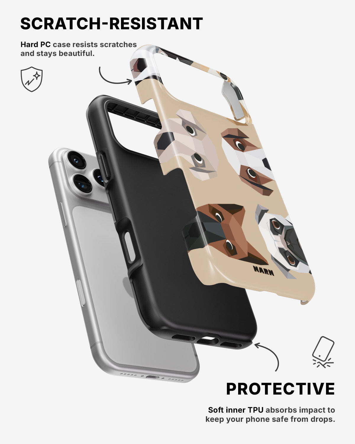 iPhone 17 Pro Max Tough Case – Cute Dogs - View 2