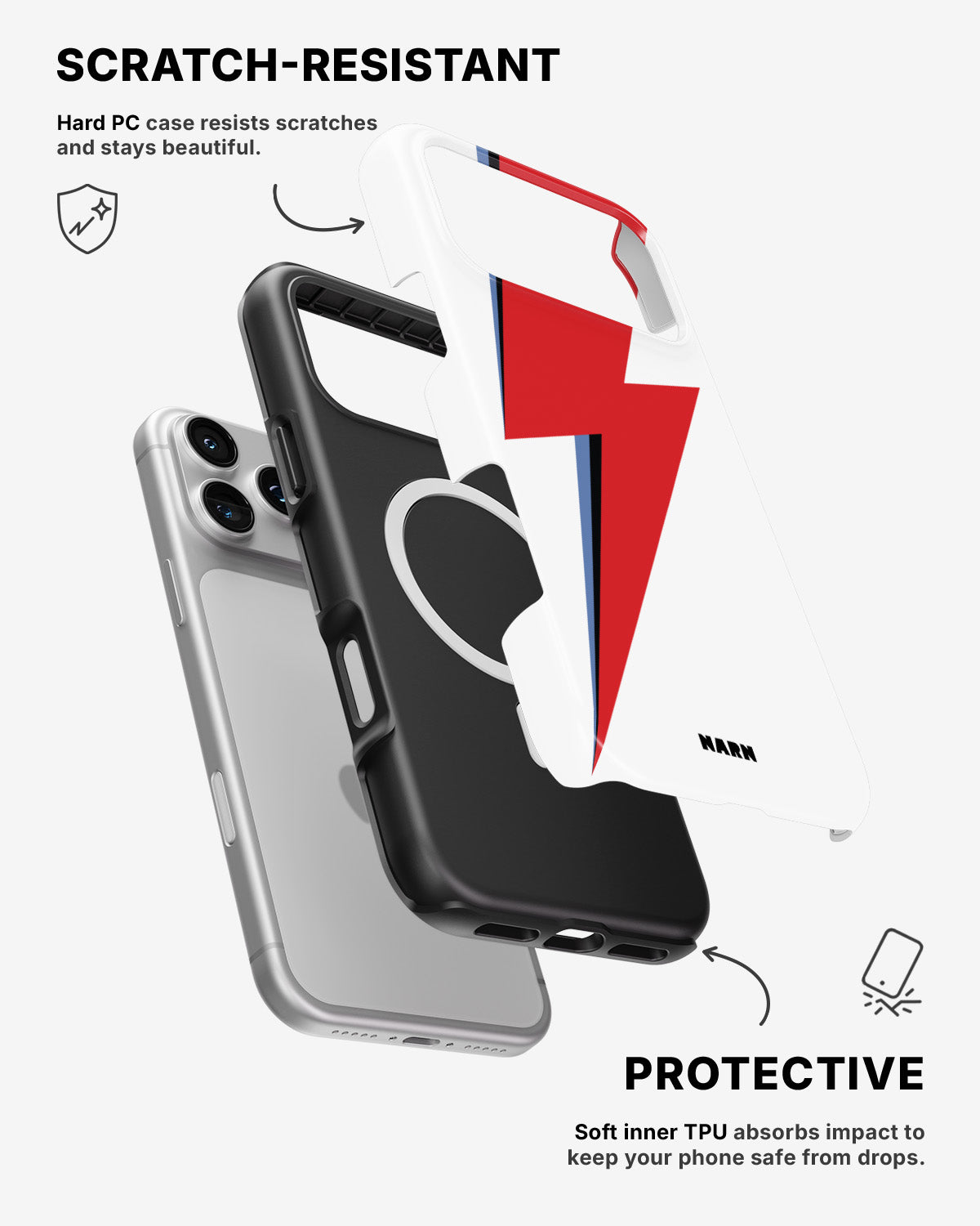 iPhone 17 Pro Max Tough Case – White Bowie  - View 2