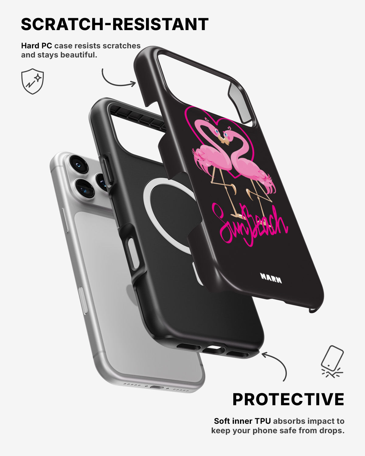 iPhone 17 Pro Max Tough Case – Beach Flamingo - View 2