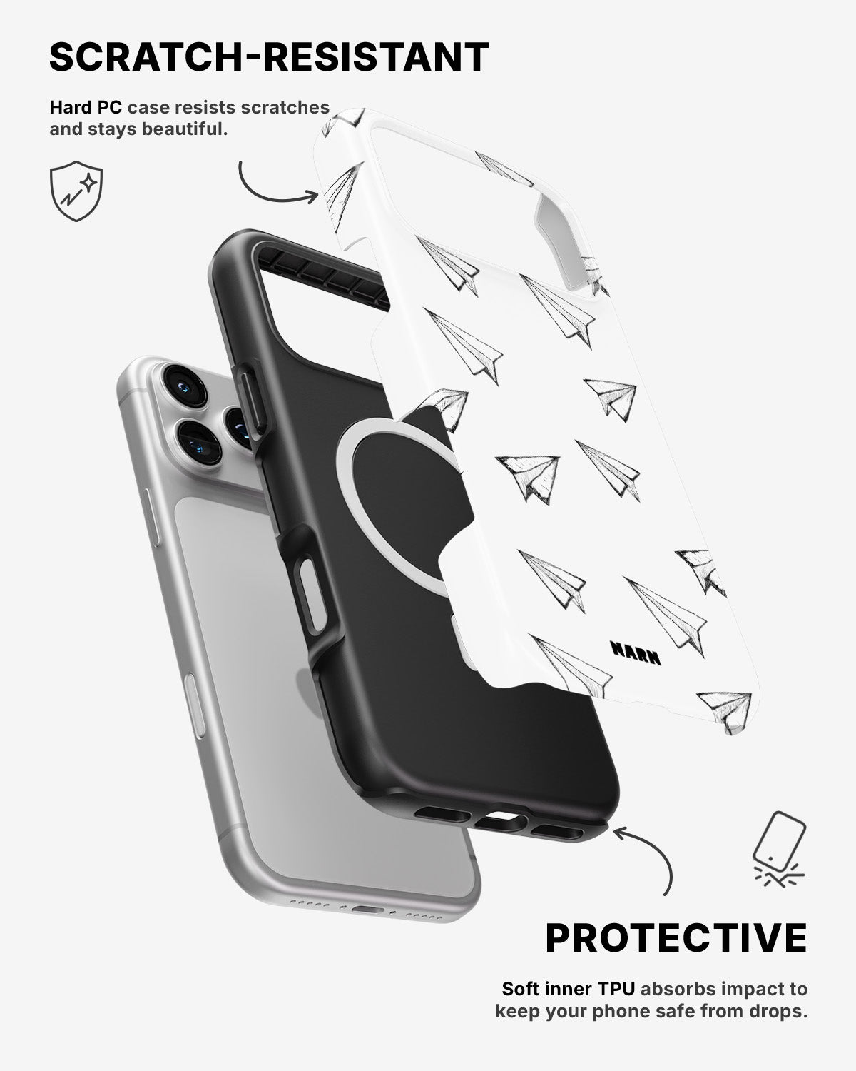 iPhone 17 Pro Max Tough Case – Paper Planes - View 2