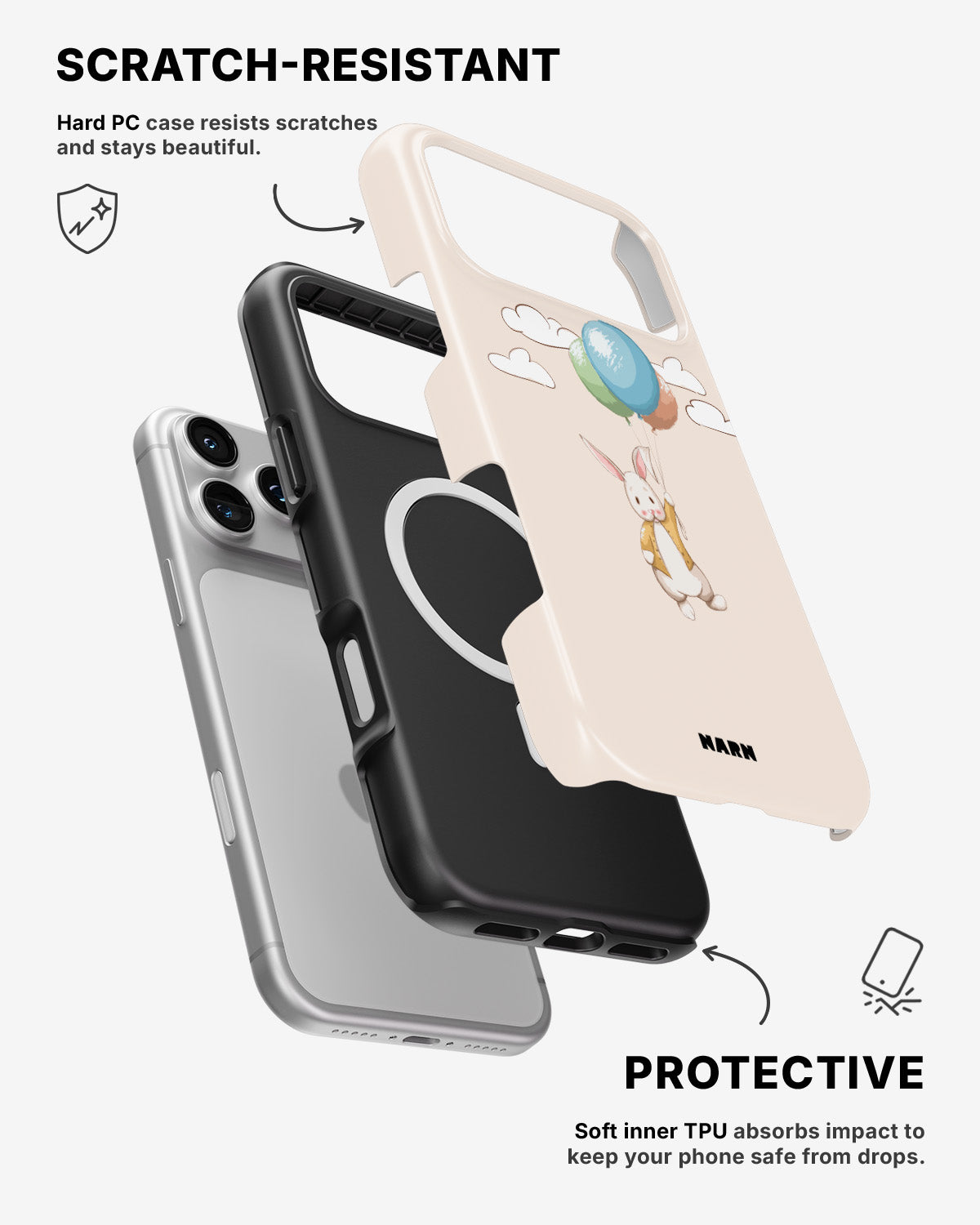 iPhone 17 Pro Max Tough Case – Flying Rabbit - View 2