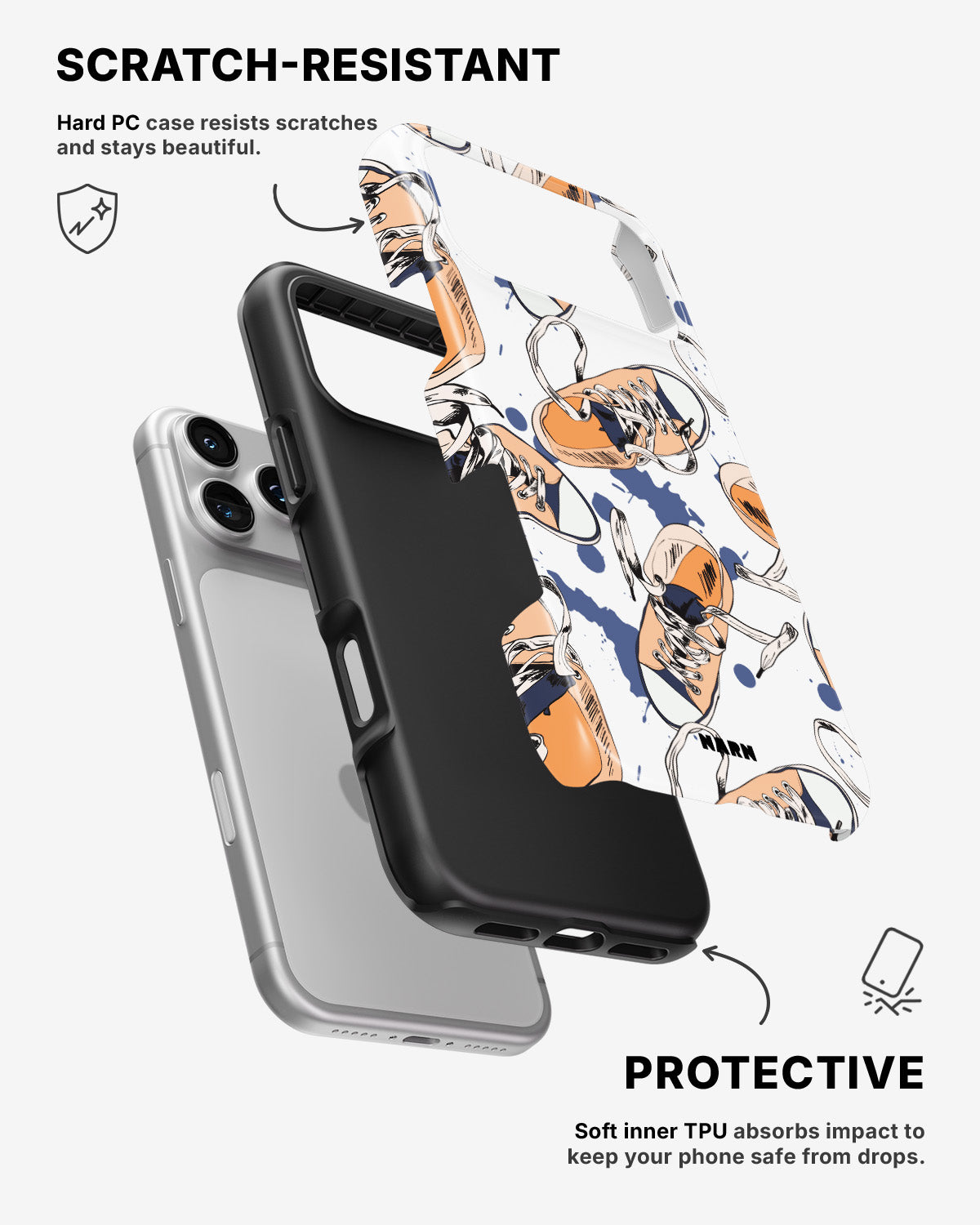 iPhone 17 Pro Max Tough Case – Apricot Sneakers - View 2