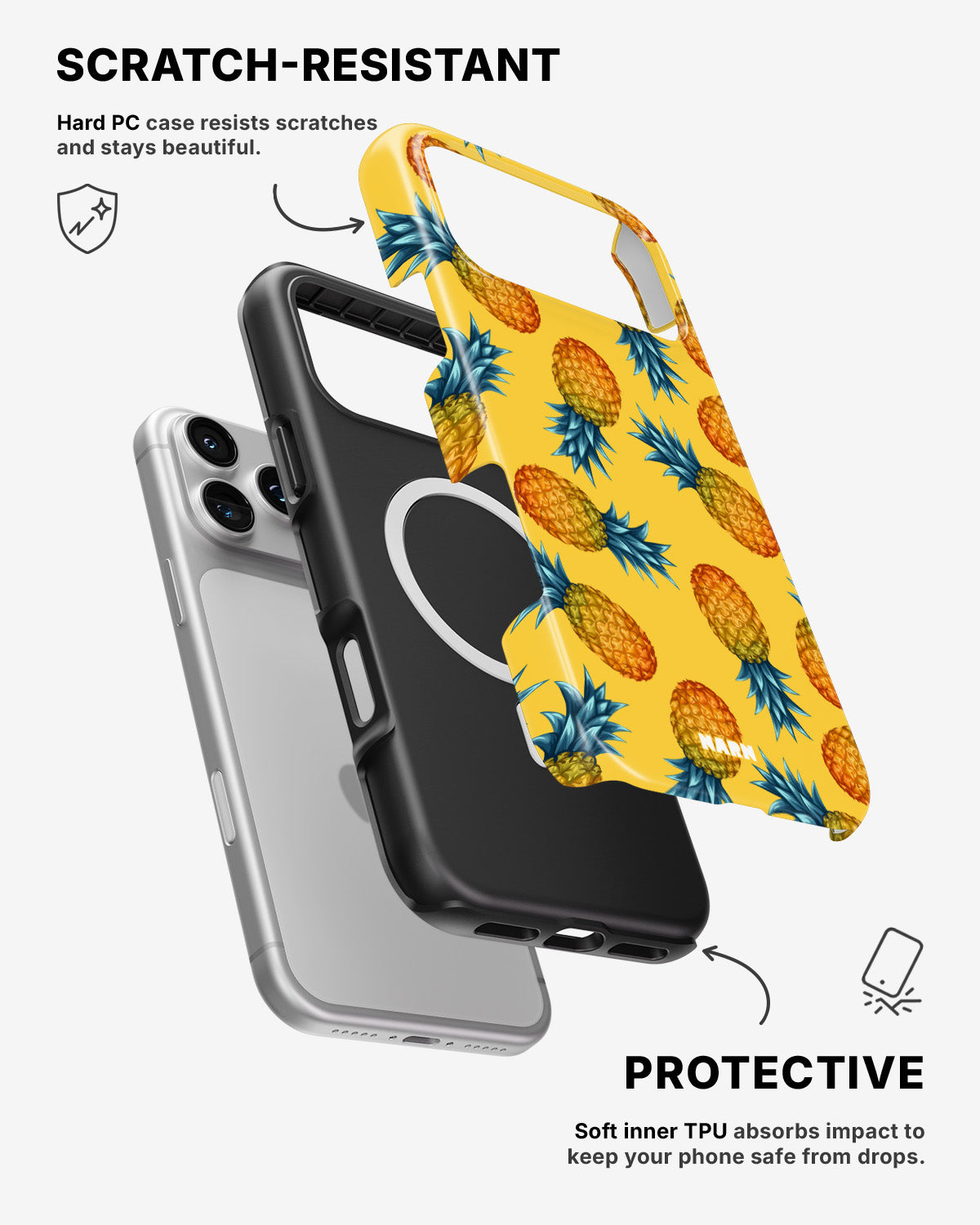iPhone 17 Pro Max Tough Case – Sunny Pineapple - View 2