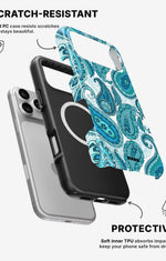 iPhone 17 Pro Max Tough Case – Turquoise Paisley - View 2