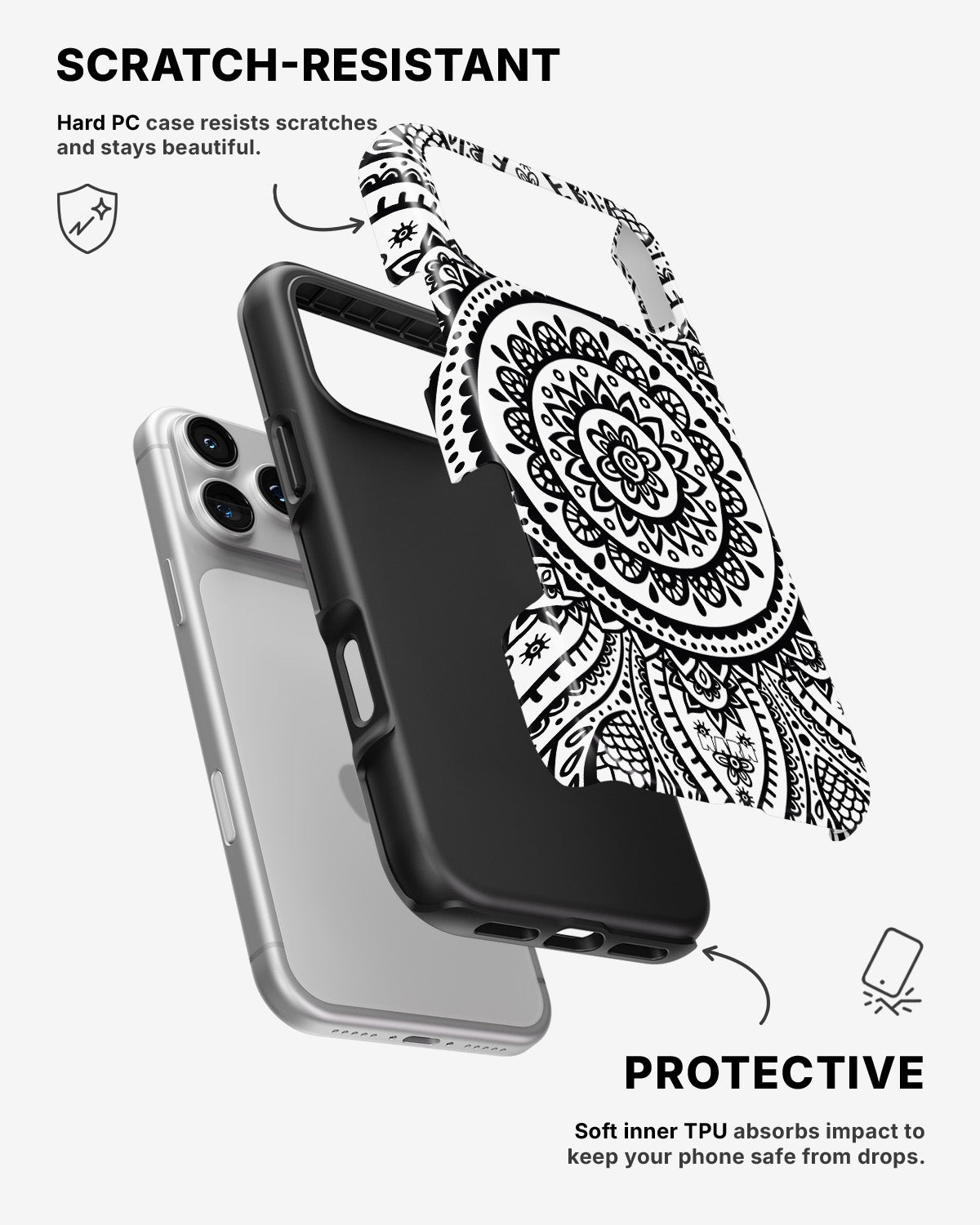 iPhone 17 Pro Max Tough Case – Henna Mandala - View 2