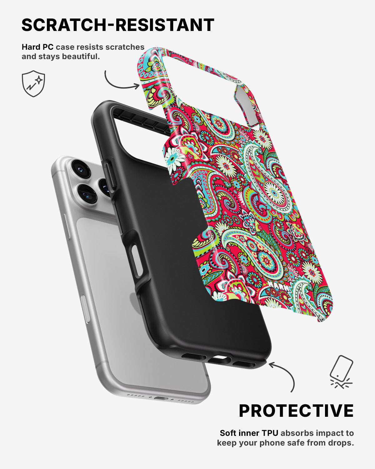 iPhone 17 Pro Max Tough Case – Paisley Paradise - View 2