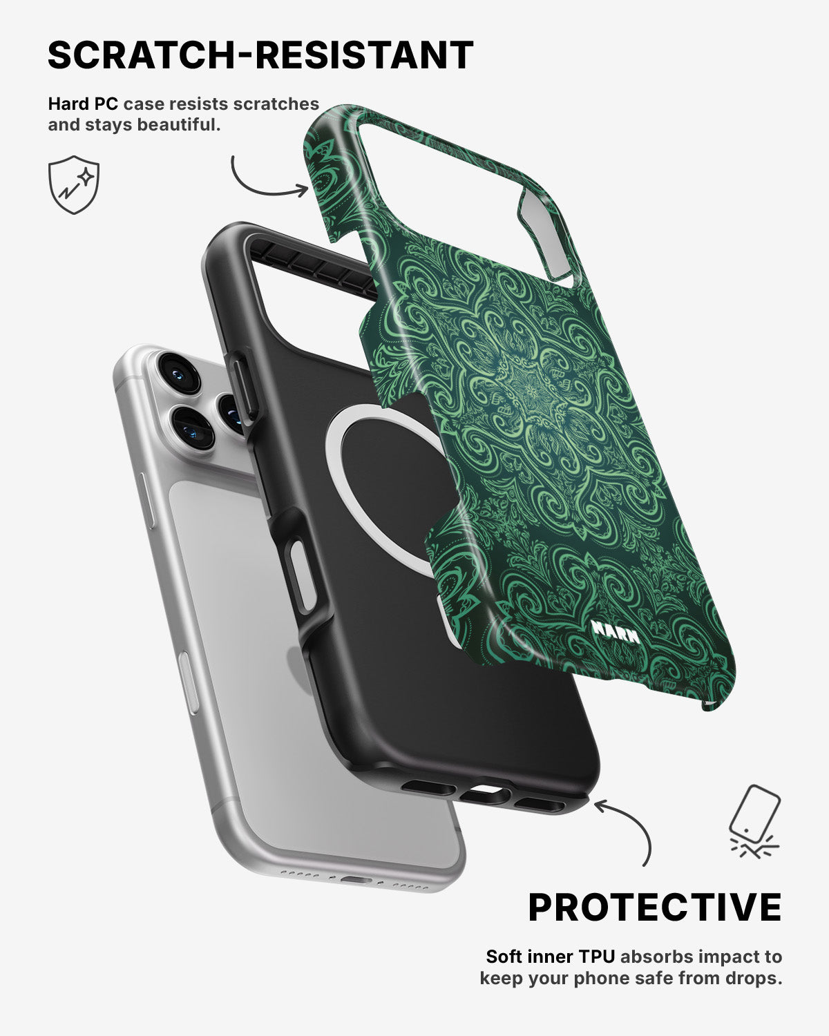 iPhone 17 Pro Max Tough Case – Retro Forest - View 2