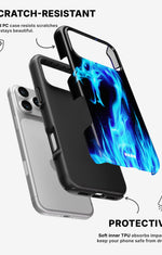 iPhone 17 Pro Max Tough Case – Blue Flames Dragon - View 2