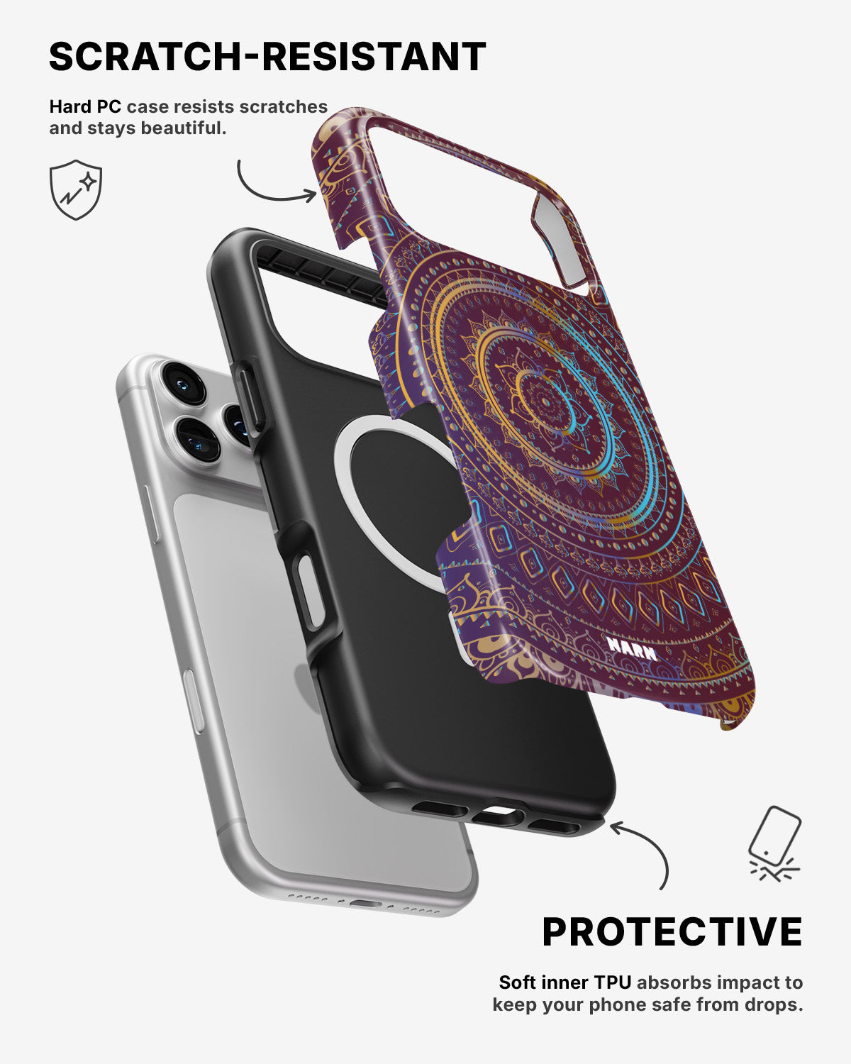 iPhone 17 Pro Max Tough Case – Royal Mandala - View 2