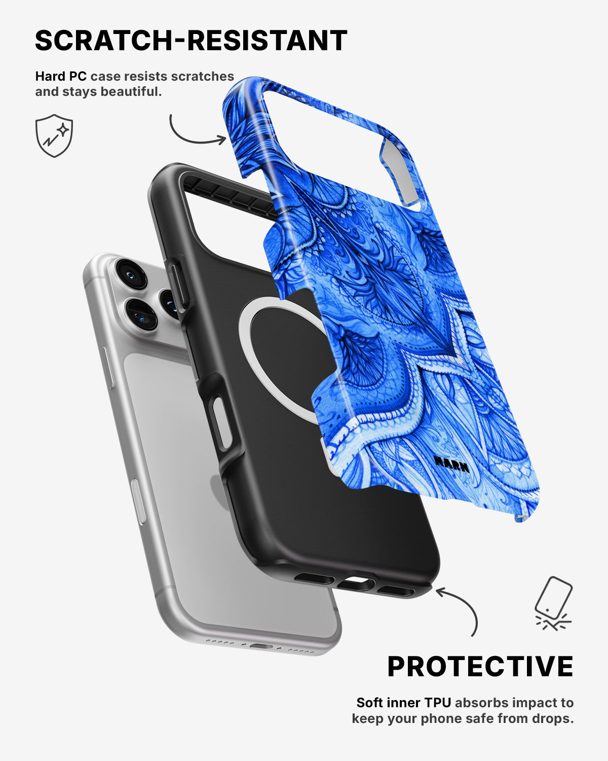 iPhone 17 Pro Max Tough Case – Blue Vintage - View 2