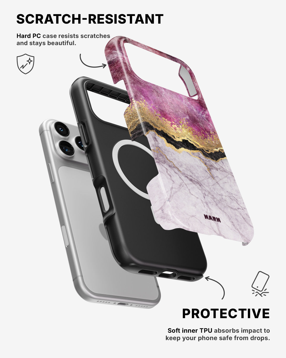 iPhone 17 Pro Max Tough Case – Pink Dream - View 2