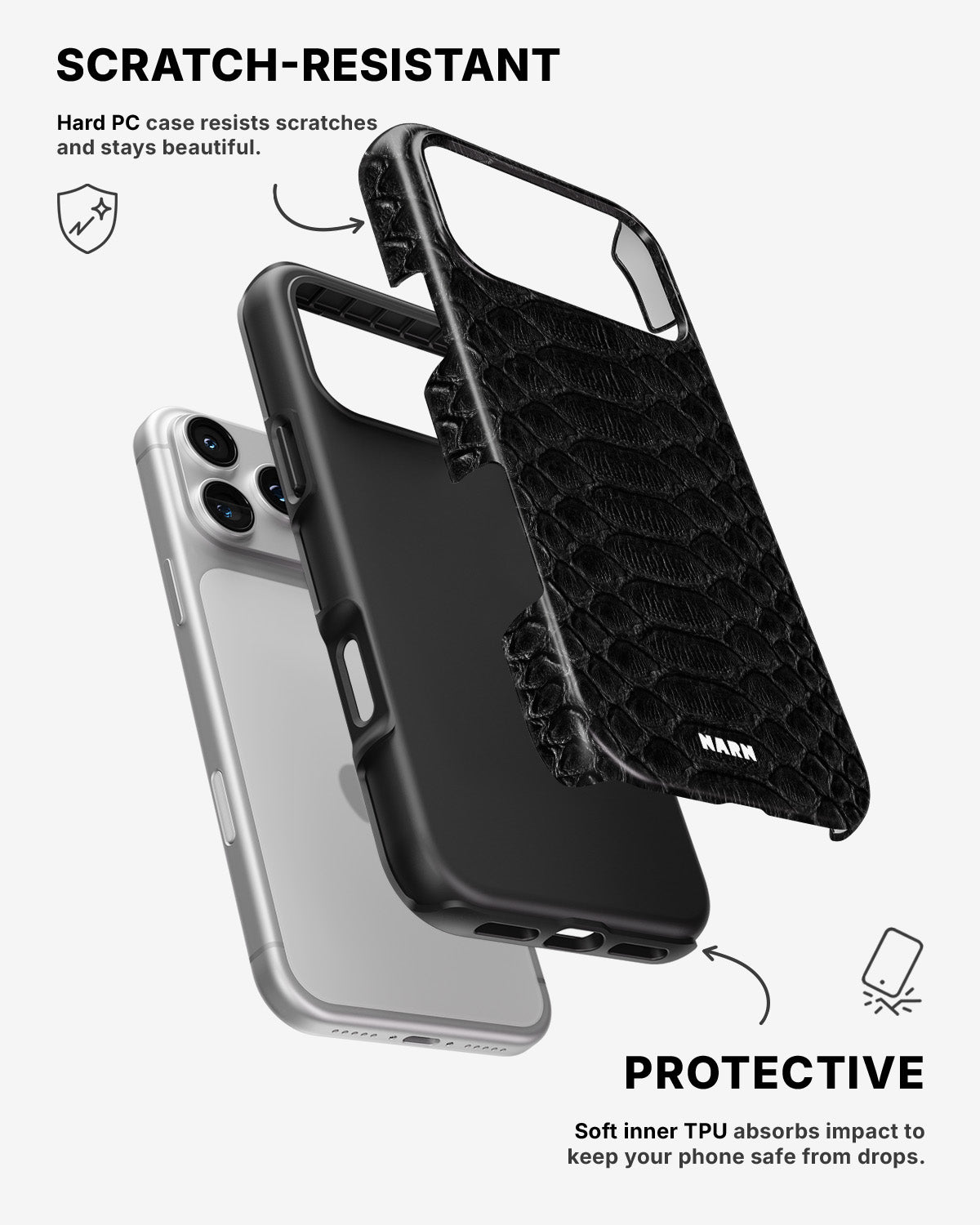 iPhone 17 Pro Max Tough Case – Black Snake - View 2