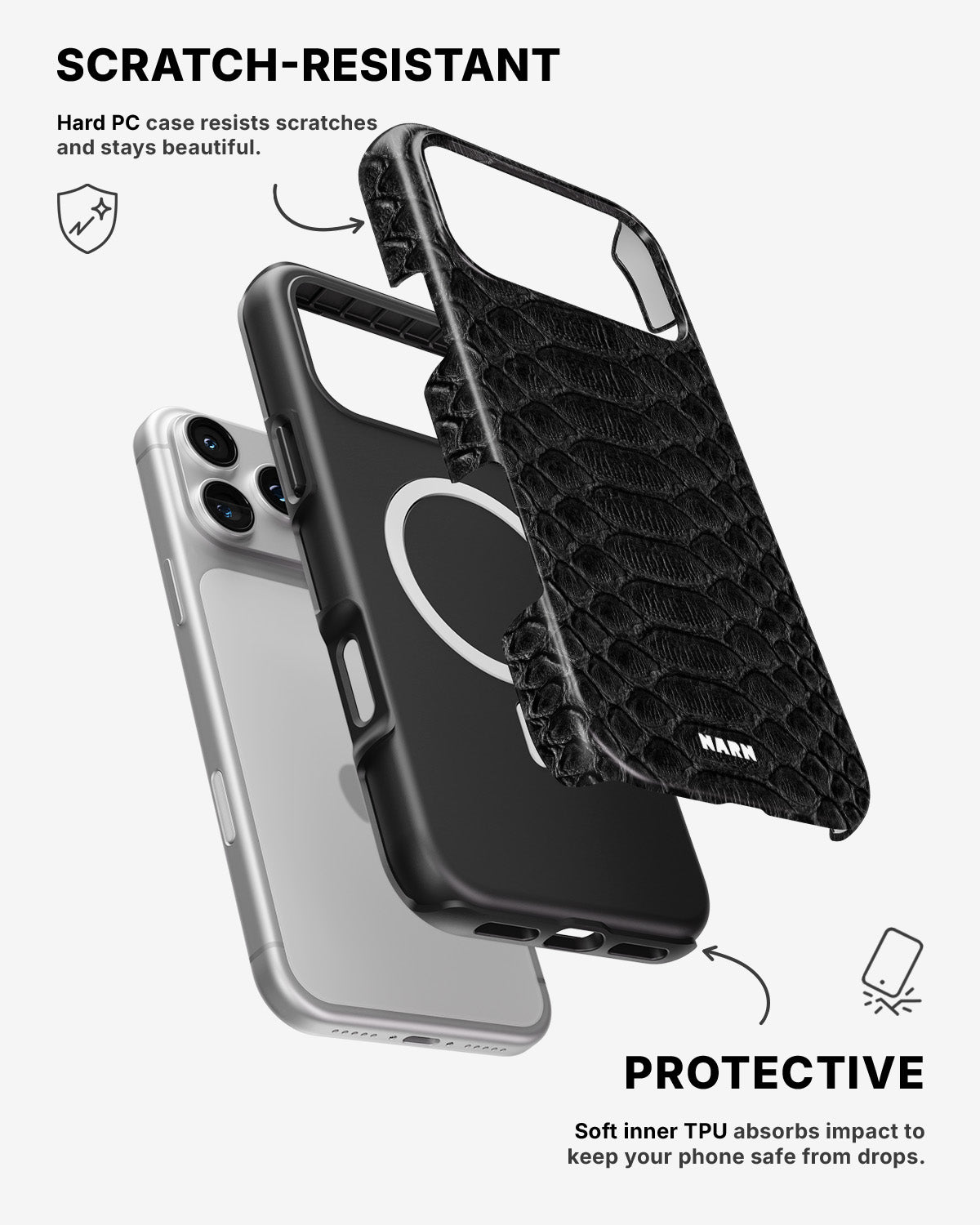 iPhone 17 Pro Max Tough Case – Black Snake - View 2