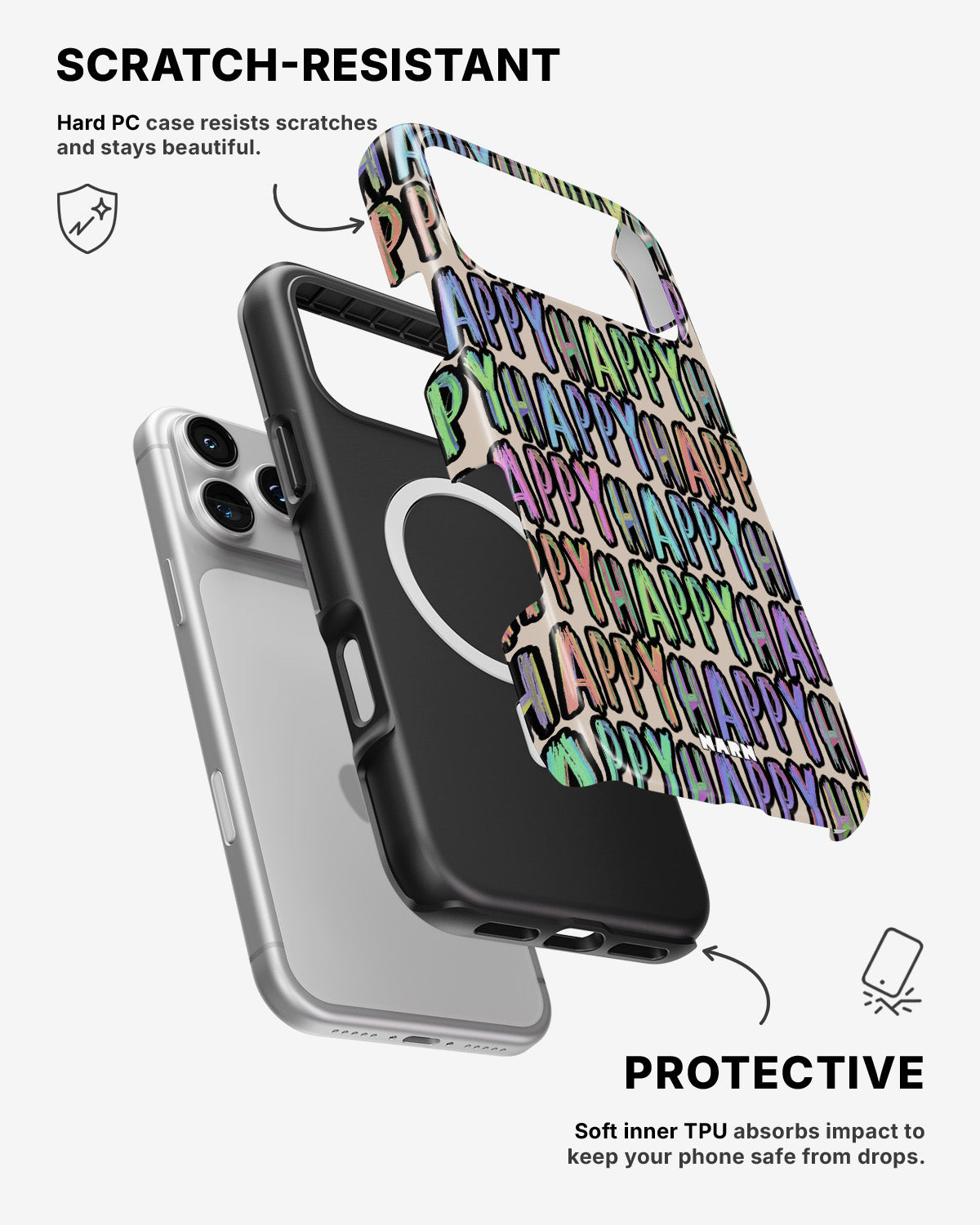 iPhone 17 Pro Max Tough Case – Happy - View 2