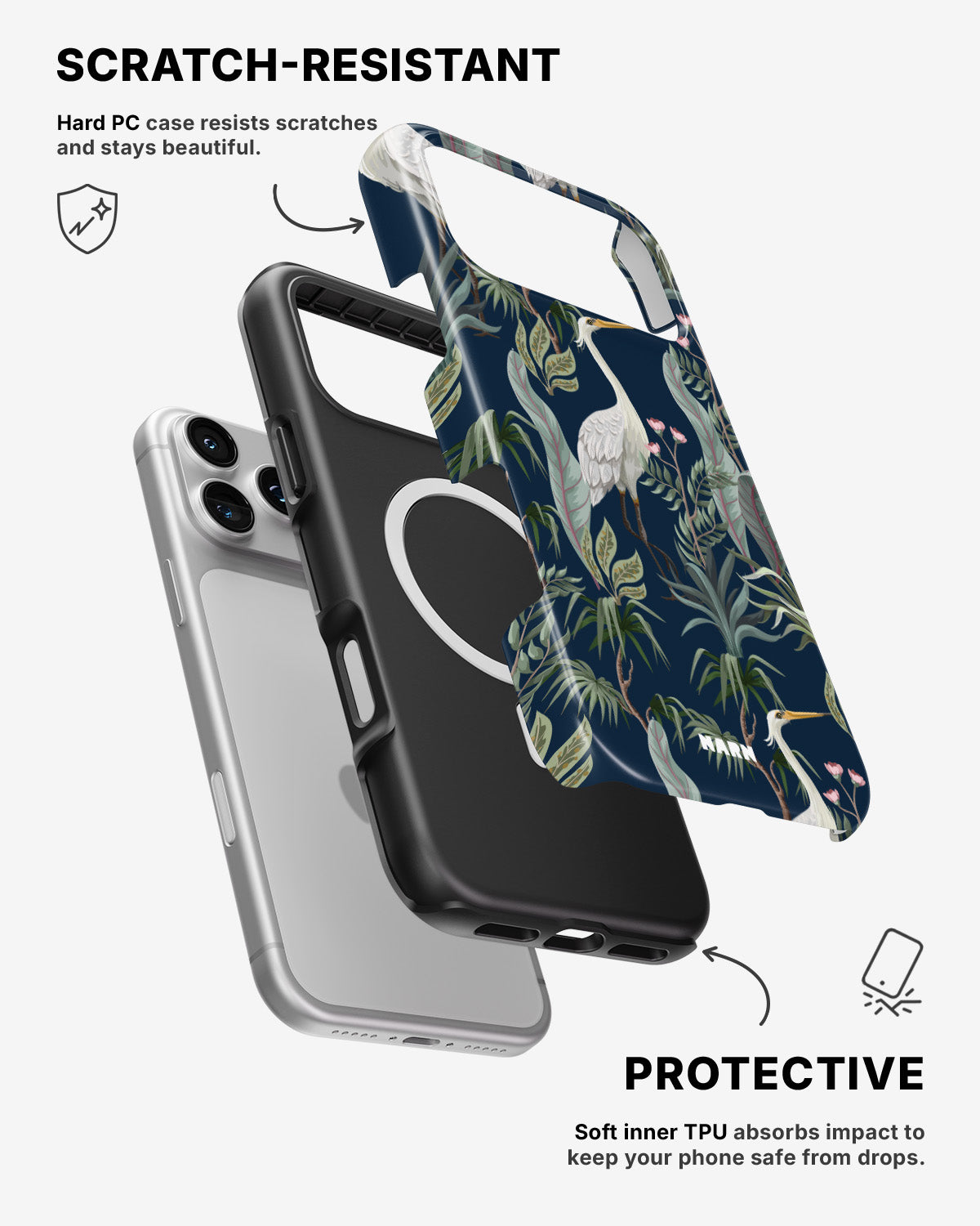 iPhone 17 Pro Max Tough Case – Royal Bird - View 2