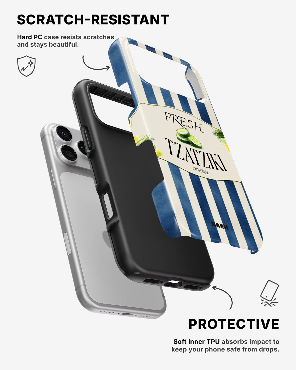 iPhone 17 Pro Max Tough Case – Greek Blues - View 2