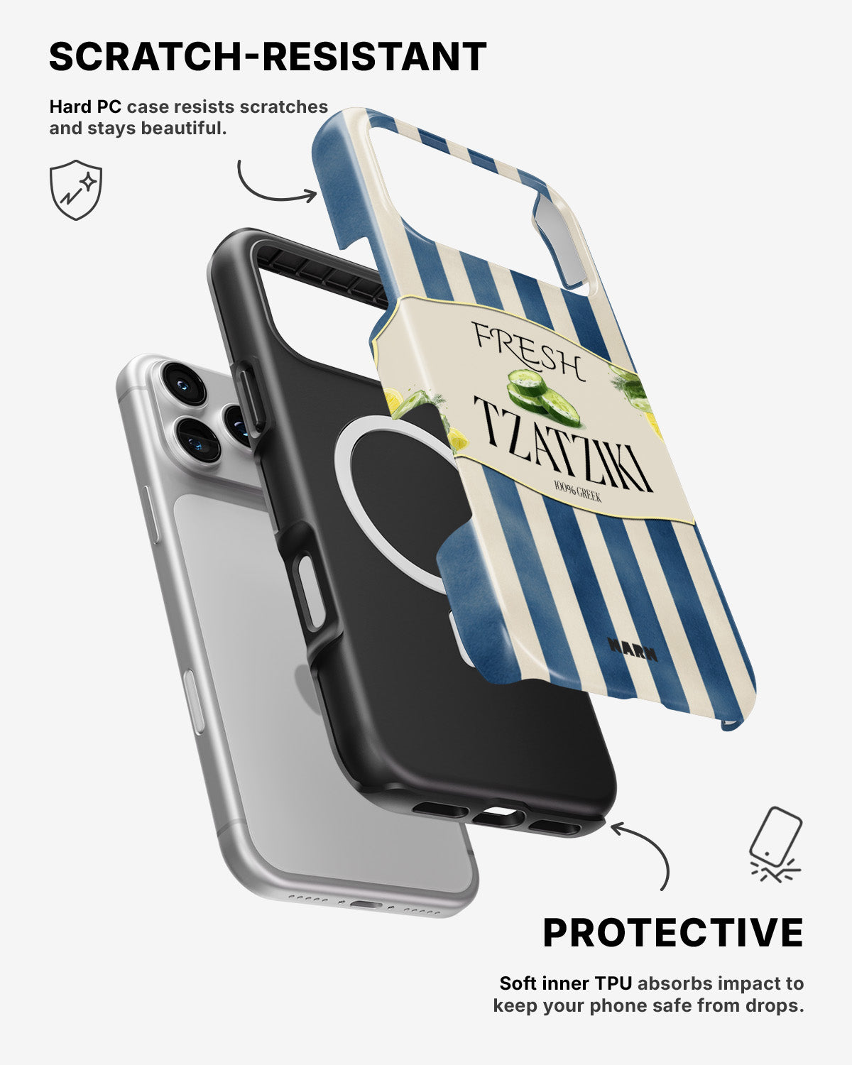 iPhone 17 Pro Max Tough Case – Greek Blues - View 2
