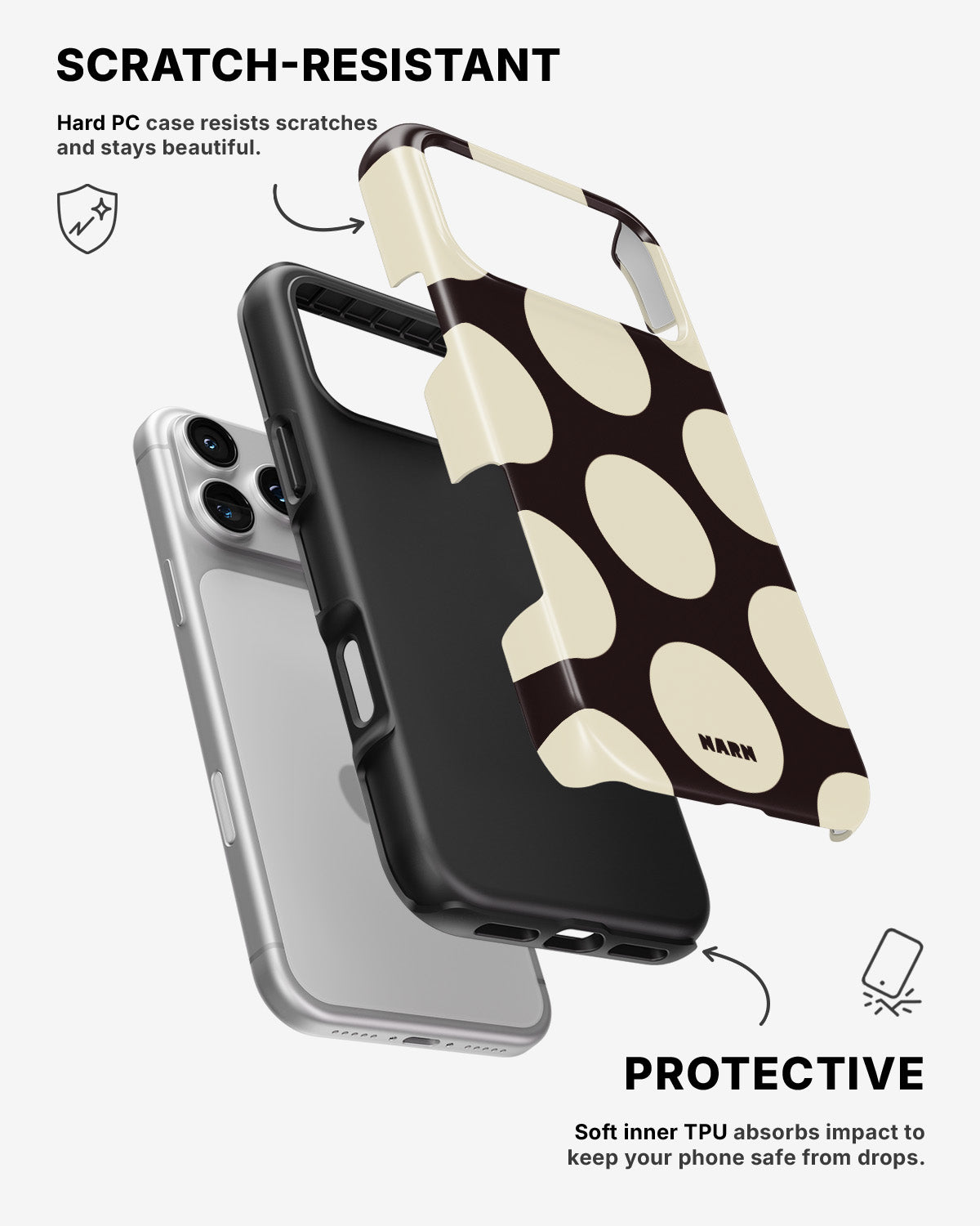 iPhone 17 Pro Max Tough Case – Bold Dots - View 2