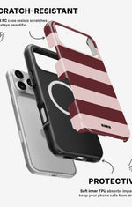 iPhone 17 Pro Max Tough Case – Cranberry Stripe - View 2