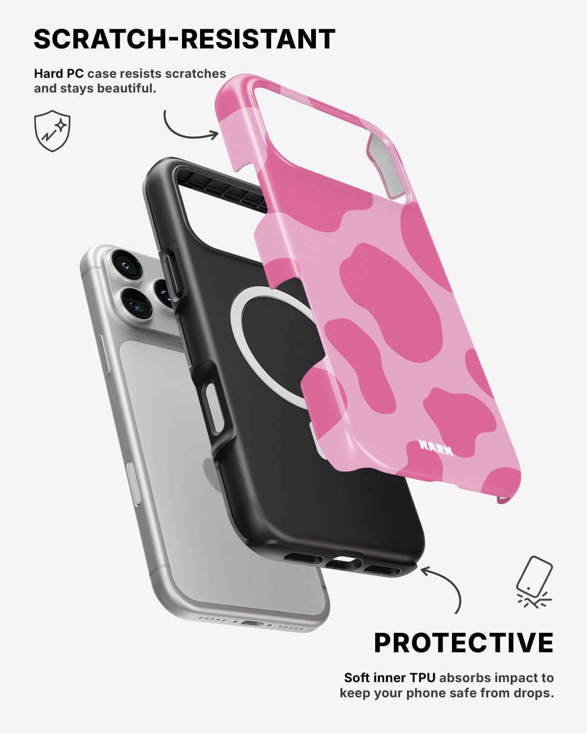 iPhone 17 Pro Max Tough Case – Pink Moo - View 2