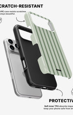 iPhone 17 Pro Max Tough Case – Sage Stripes - View 2