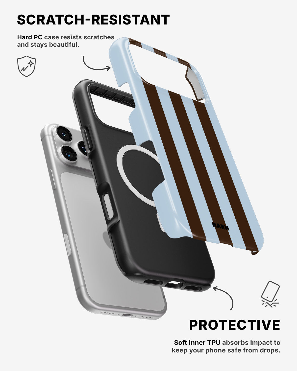 iPhone 17 Pro Max Tough Case – Bistro Stripes - View 2