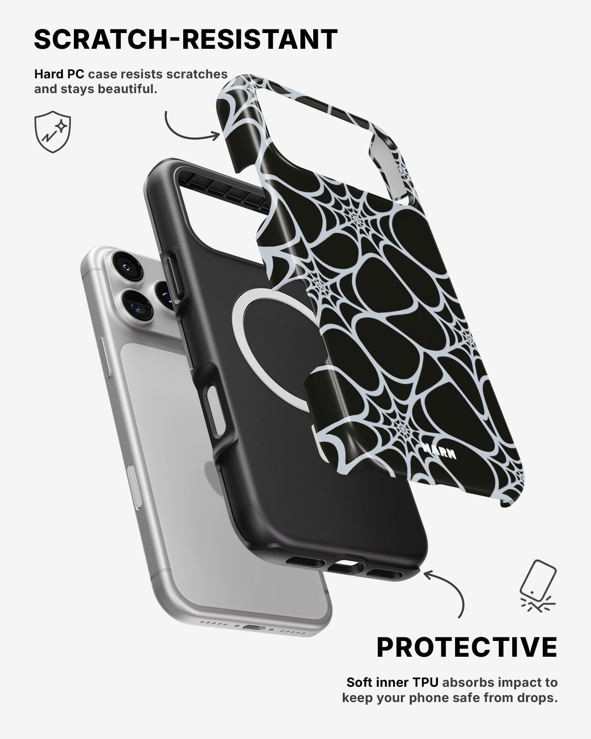 iPhone 17 Pro Max Tough Case – Spiderweb - View 2