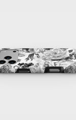 iPhone 17 Pro Max Tough Case – Black & White Bloom - View 3