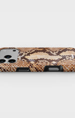 iPhone 17 Pro Max Tough Case – Brown Snakeskin - View 3